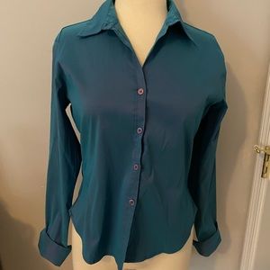 Vintage Blue Button Down Sz L